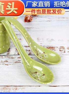 Long-handled heat-resistant small soup spoon for home use, s