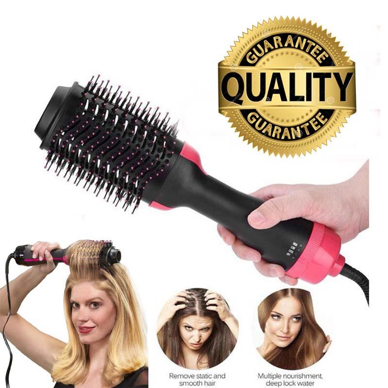 3 in1 hair dryer brush curler straightener roller style comb