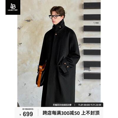 Lilbetter老钱风翻领羊毛大衣2024冬季都市通勤男士长款毛呢外套