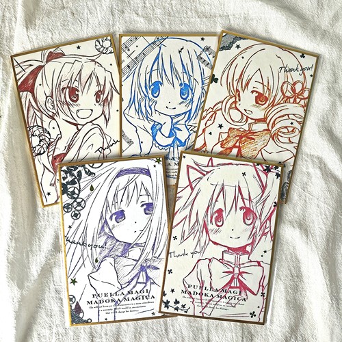 日谷色纸魔法少女小圆鹿目圆晓美焰原画线稿色纸礼物二次元周边