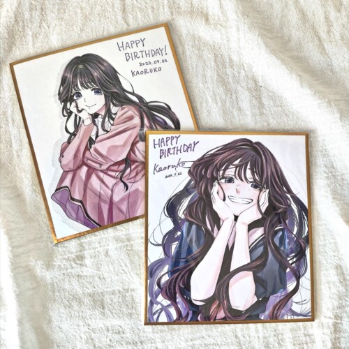 日谷色纸花熏凛然和熏栗子原画生日庆祝色纸礼物周边二次元