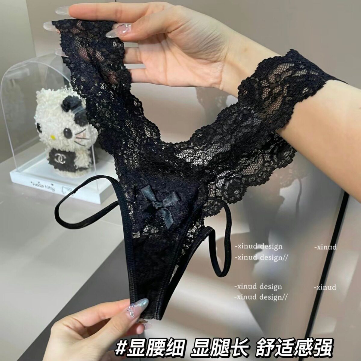 丁字版型性感蕾丝内裤女士薄款纯棉裆性感显瘦低腰少女三角裤辣妹