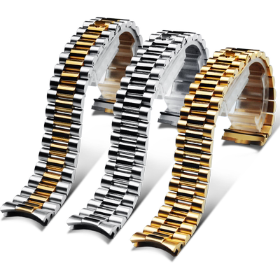 劳力士星期日历型手表链实心钢带