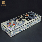螺钿漆器首饰盒仙鹤笔盒毛笔盒黄金饰品收纳送父亲送老板商务礼品