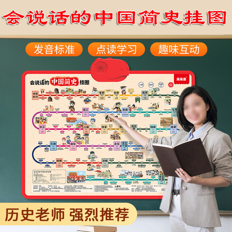 会说话的中国简史有声挂图儿童早教趣味学历史点读机世界简史玩具,玩具/童车/益智/积木/模型,玩具挂图/认知卡,淘宝优惠券,粉丝福利购,淘宝优惠卷