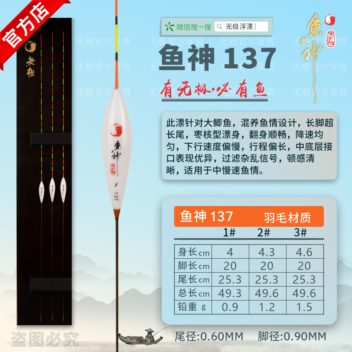 宋杰麟香港无极官方 鱼神137 中大鲫鱼 行程长 中慢速鱼情 孔雀羽