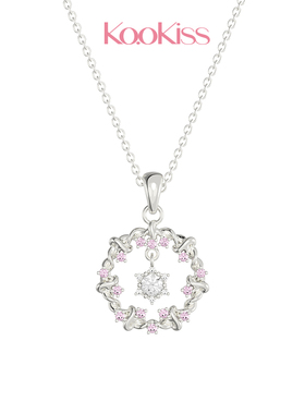 KOOKISS许愿星花环圣诞项链女