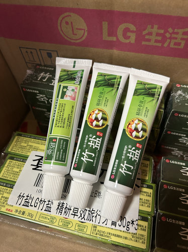 LG竹盐精研卓效牙膏 30g 清新薄荷 多重口腔护理 小样试用装
