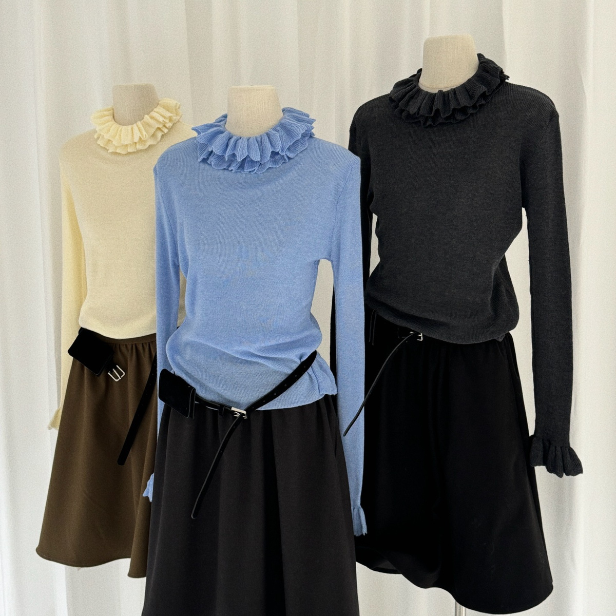 ternal西子季首爆羊毛花边领子百搭叠穿针织衫（含6羊毛）m1551