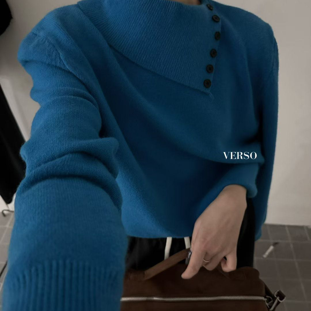 VERSO-简约纯色修身不对称领口针织衫2855,女装/女士精品,毛针织衫,淘宝优惠券,粉丝福利购,淘宝优惠卷