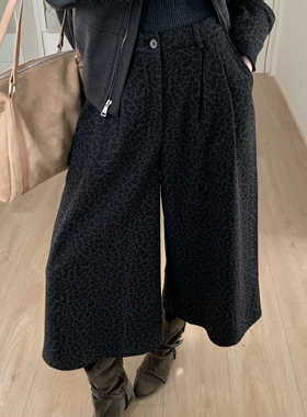 eternal.西子-冬季首爆内里加绒豹纹八分裤休闲裤51583