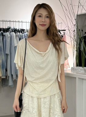 eternal.西子-26夏上新首爆荡领法式灵动设计感小衫(单上衣)51955