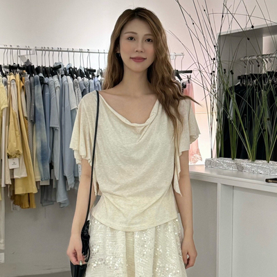 eternal.西子-26夏上新首爆荡领法式灵动设计感小衫(单上衣)51955