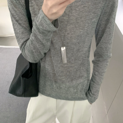 eternal.西子-首新百搭跑量纯色长袖松弛感打底长袖T恤51095