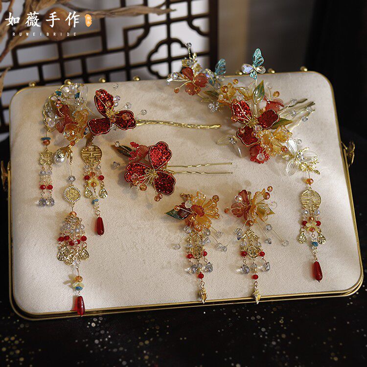 古装发饰秀禾汉服旗袍传统头饰品