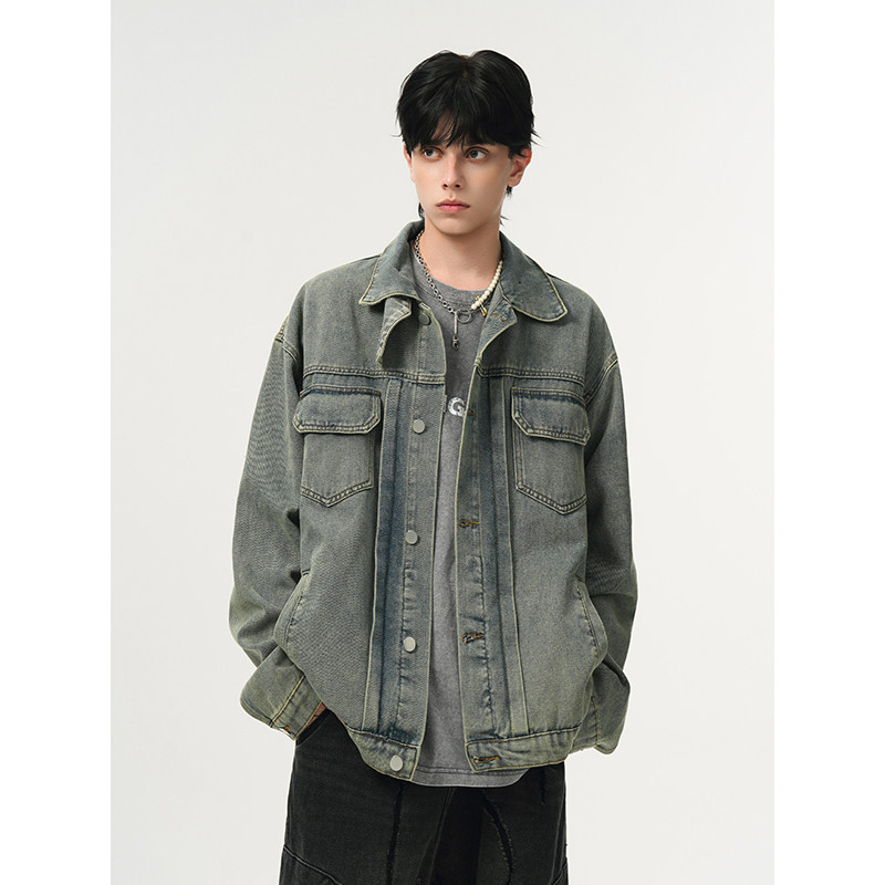 Anniehall official亿万少年mystyle男装GOODBAI文艺复古牛仔外套