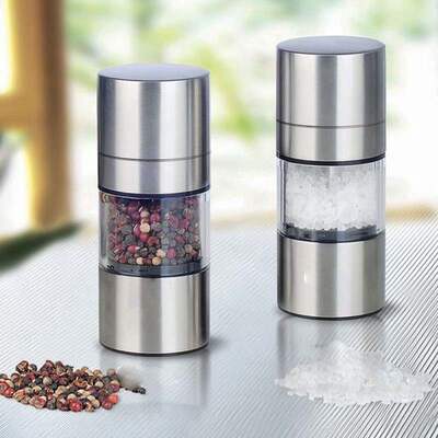 Stainless Steel Manual Salt Pepper Mill Grinder Seasoning Mu