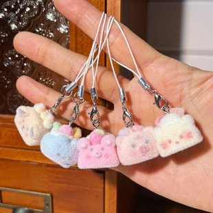 立体植绒蛋糕挂件卡通动物食玩挂绳小猪兔子包包挂饰可爱甜美