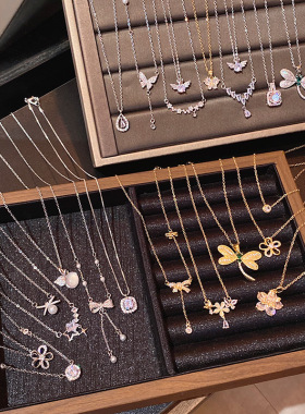 轻奢小众高级感钛钢项链精致微镶锆石锁骨链时尚百搭气质网红颈链