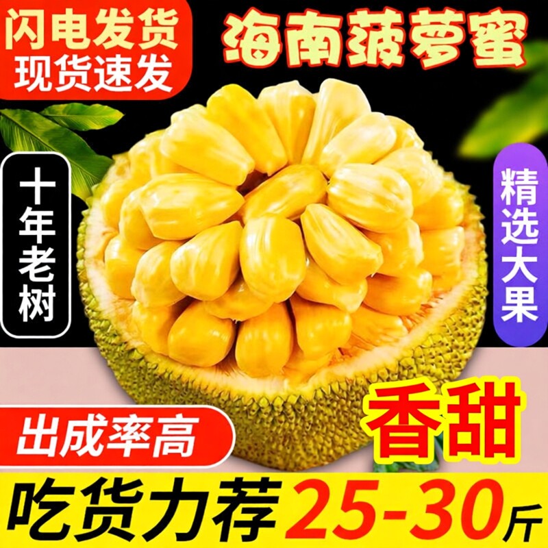 海南菠萝蜜新鲜水果包邮黄肉波罗菠萝蜜一整个水果新鲜整箱当季红