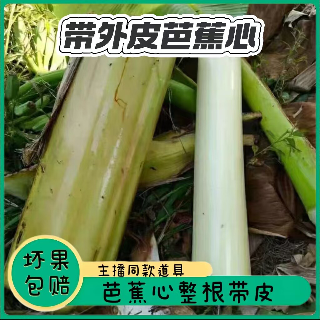 带皮芭蕉心新鲜芭蕉蕊整根新鲜芭蕉芯原味网红整箱芭蕉茎现砍包邮
