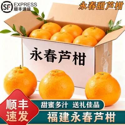 顺丰正宗福建永春芦柑带箱9斤柑橘新鲜应季水果桔子椪柑现货包邮