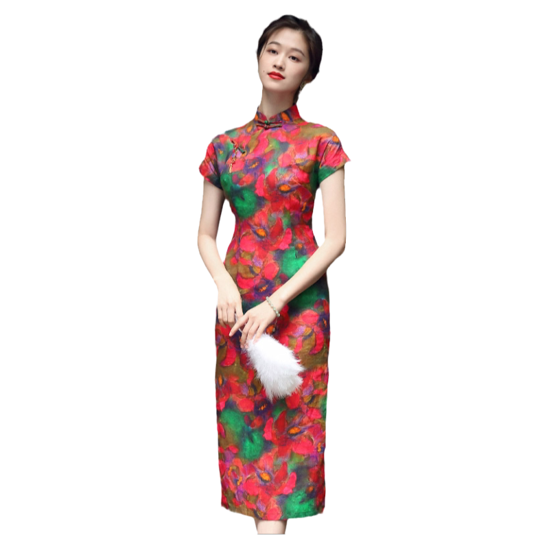 优雅日常棉麻改良旗袍夏季