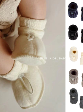 100%羊毛 秋冬丹麦脚套0-1岁新生婴儿宝宝婴童保暖柔软外出学步鞋