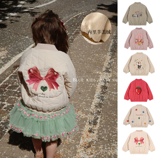 25秋冬新款 加厚保暖棒球服羊羔绒棉衣棉服宝宝外套 丹麦Konges童装