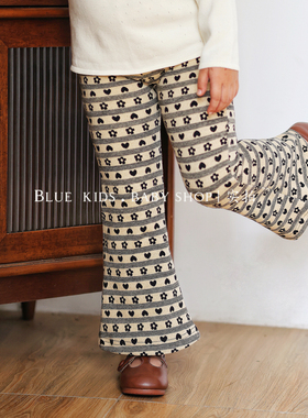 经典弹力喇叭裤 2025春夏新款女童舒适针织长裤亲肤百搭休闲裤子