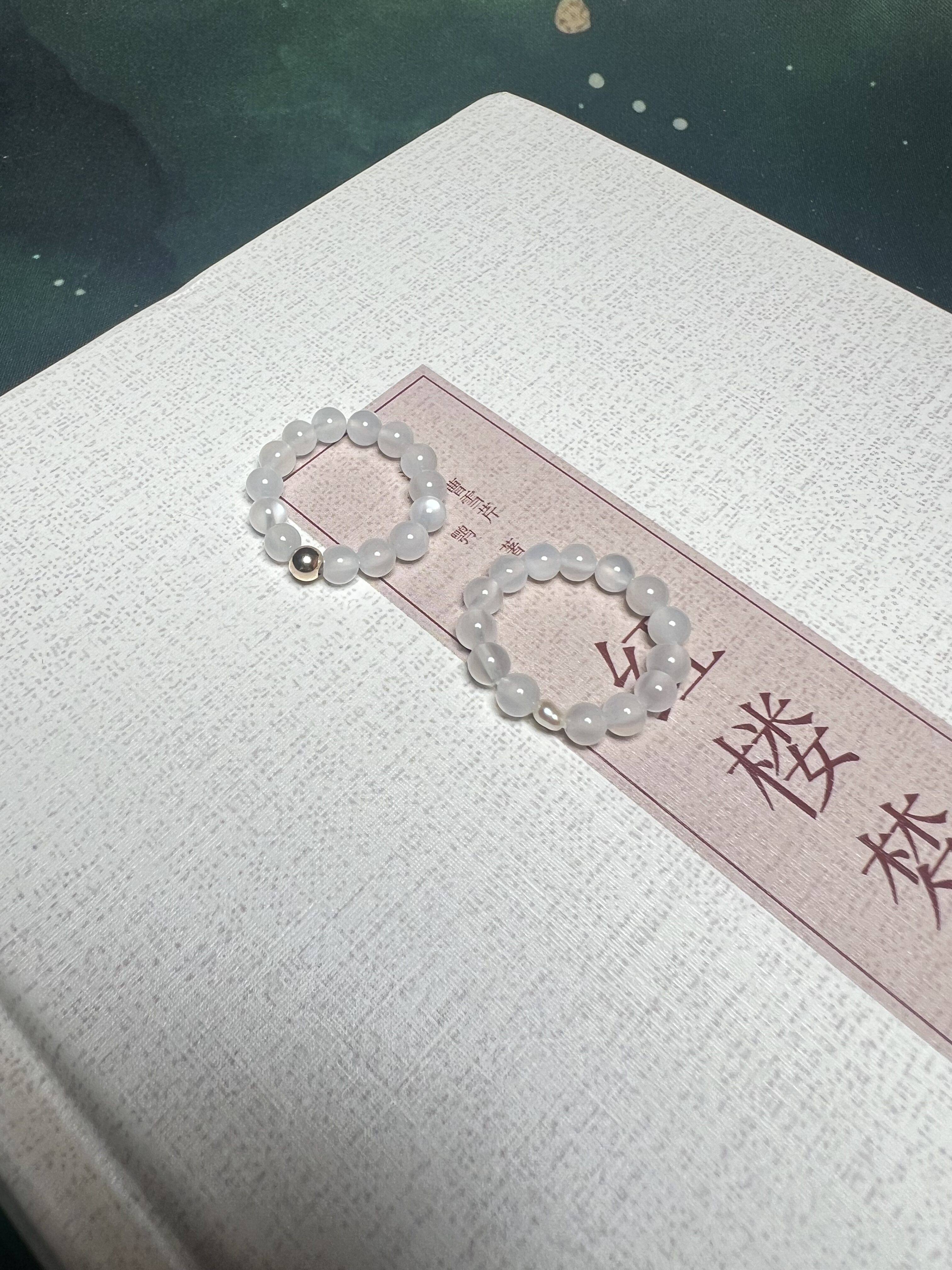 月光石弹力绳戒指14k金天然珍珠2026新款指环尾戒女款礼物可调节