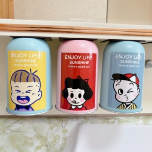 镜柜底磁吸牙刷架亲子漱口杯一家三口牙刷牙杯置物架壁挂倒扣磁力