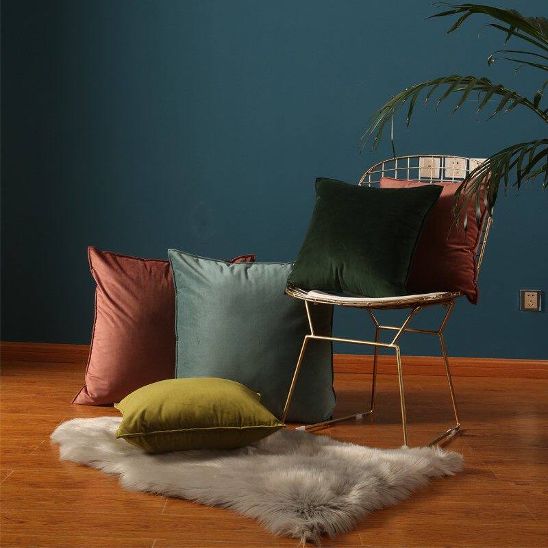 现代简约天鹅绒抱枕莫兰迪色纯色脏粉色草绿色椅子沙发床头靠垫。在类目 居家布艺, 靠垫/抱枕中 - 来自Buy2taobao.com提供专业的淘宝代购服务