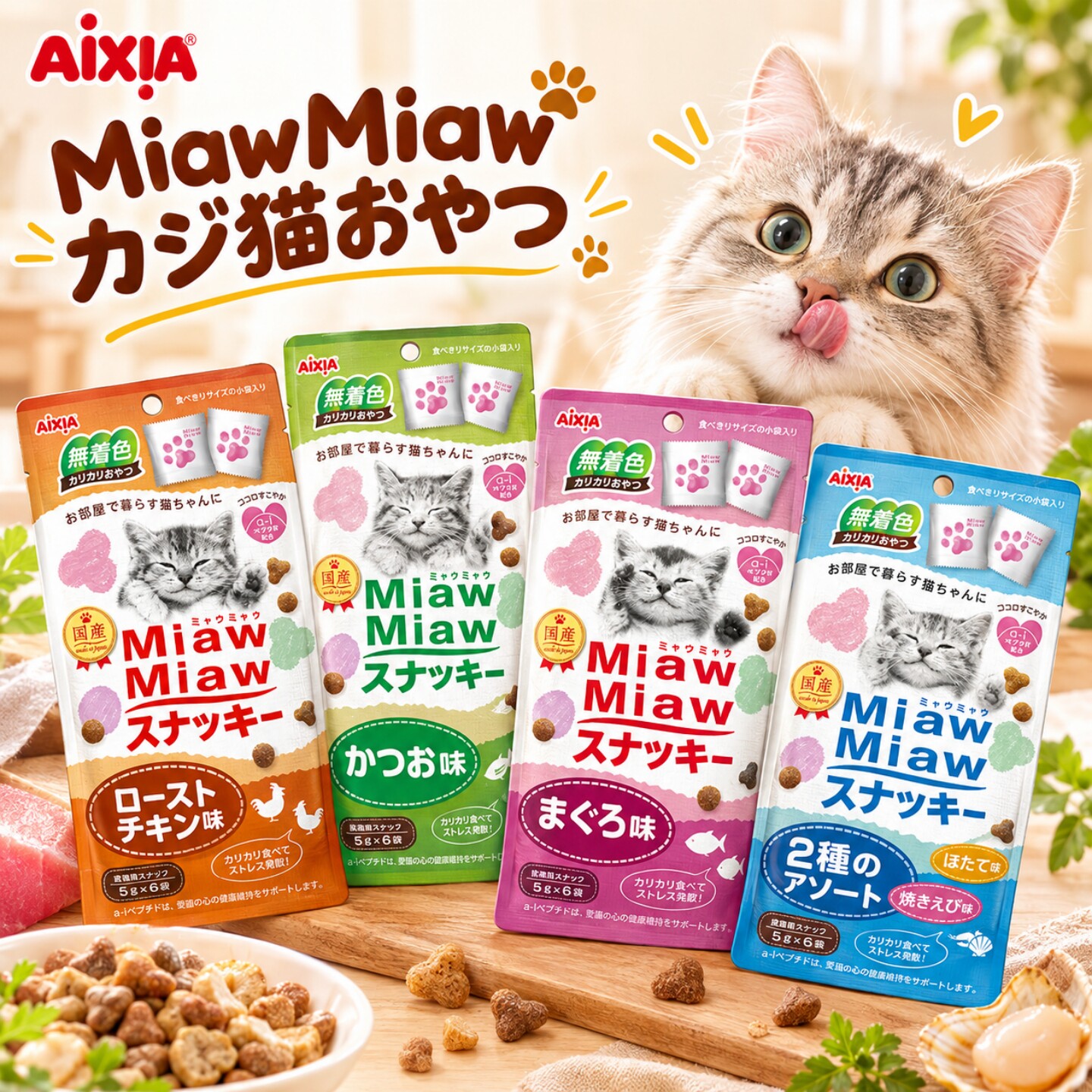 爱喜雅猫洁牙磨牙鱼干无着色
