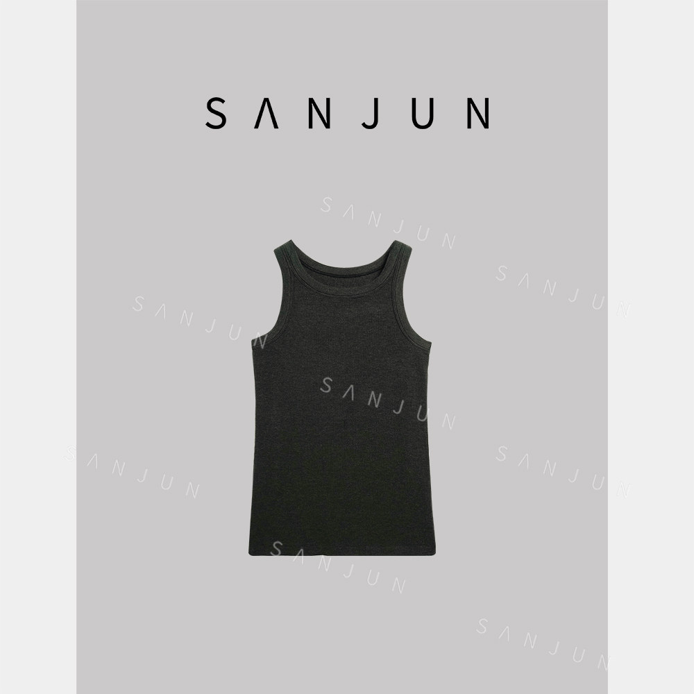 SANJUN【山色有无】简约舒适圆领背心内搭外穿 S381