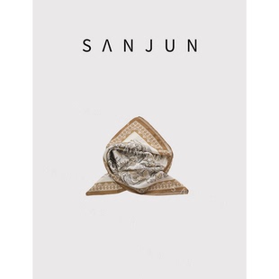SANJUN【竹影清舒】老钱风桑蚕丝缎面温柔氛围感丝巾SJ054