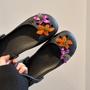 【叶小欧】芭蕾洞洞鞋2026春季新款一脚蹬镂空海边沙滩凉鞋懒人鞋