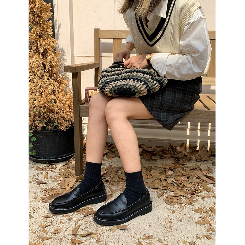 叶小欧单鞋小皮鞋明线