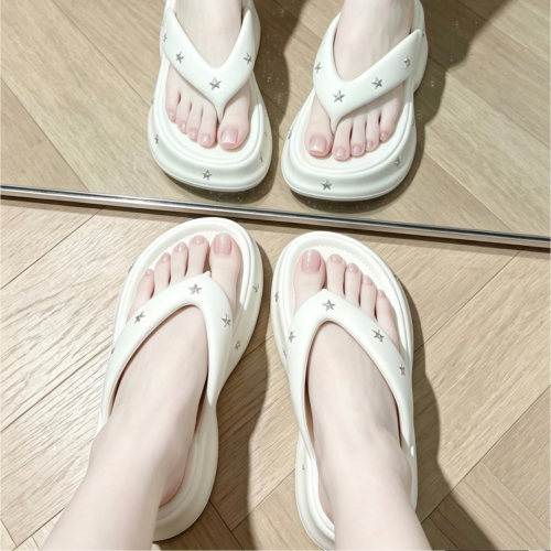 厚底增高女踩屎感人字拖