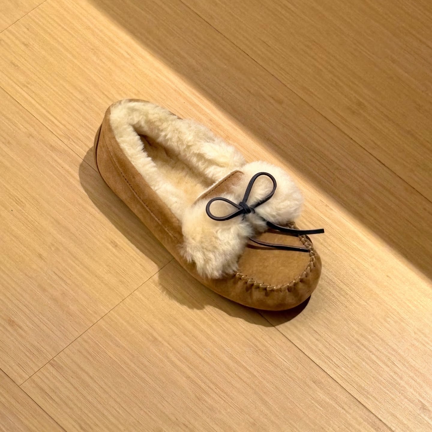 【叶小欧】皮毛一体毛毛乐福鞋豆豆鞋女冬季厚底加绒加厚雪地靴