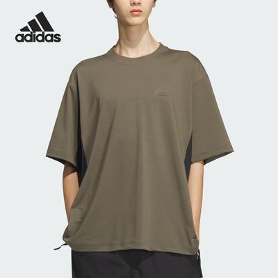阿迪达斯男士圆领宽松短袖T恤