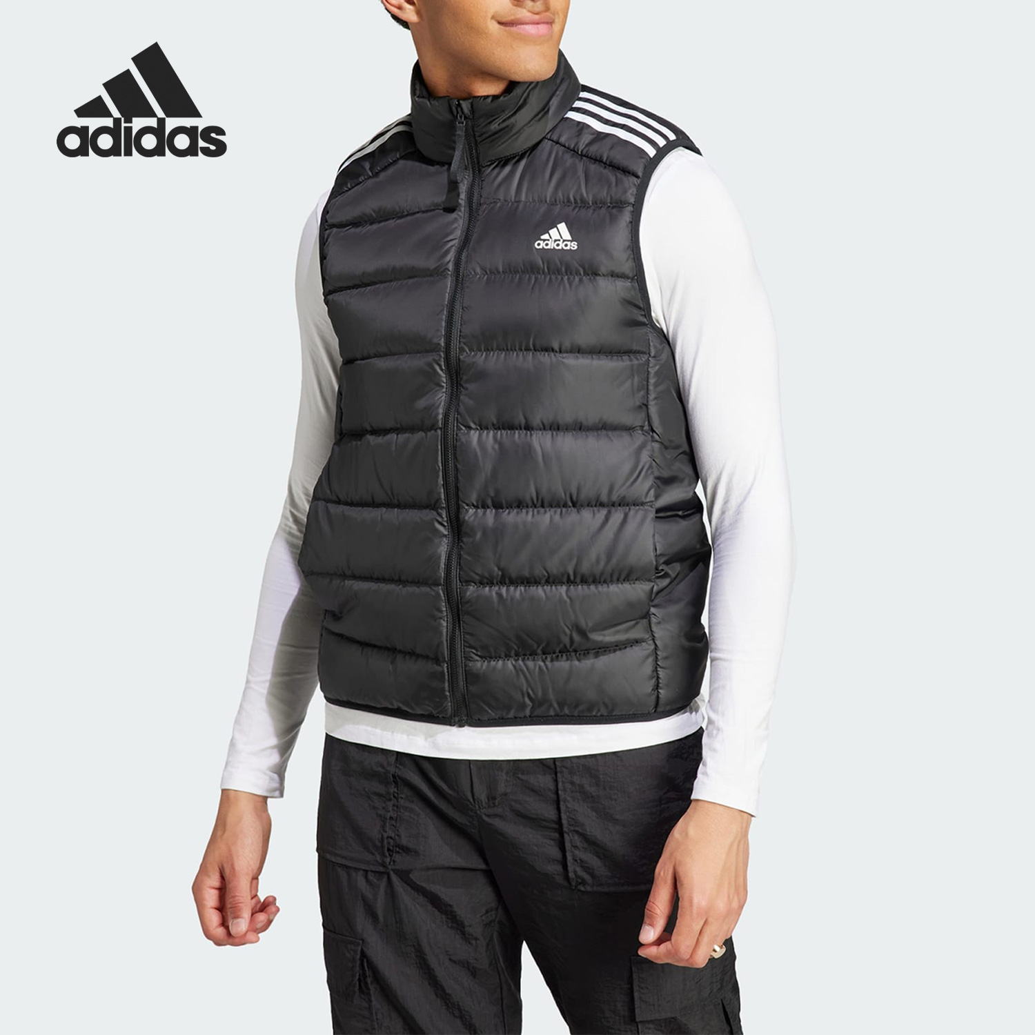 阿迪达斯正品男子羽绒马甲