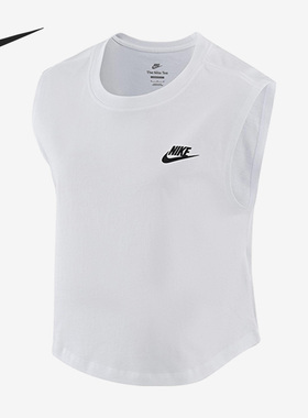 Nike/耐克正品宽松休闲短款无袖女子运动T恤背心FB8226-100