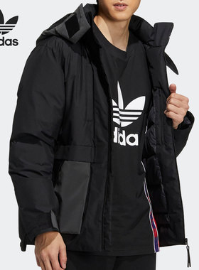 Adidas/阿迪达斯正品三叶草秋冬款男子保暖羽绒服H66017