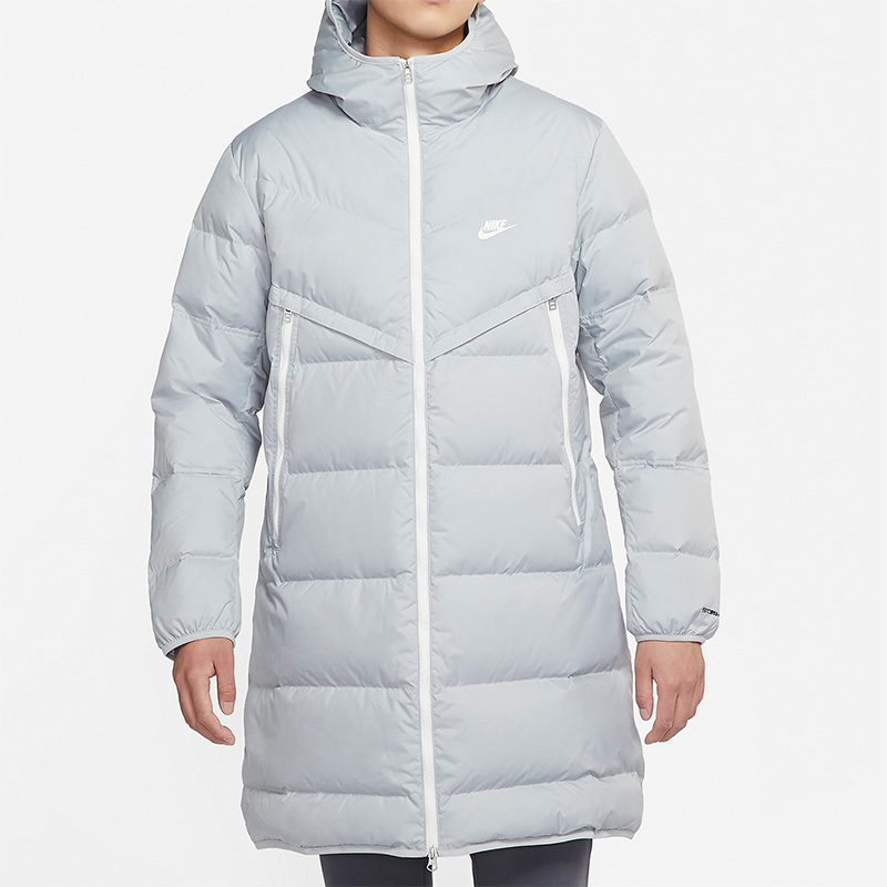 耐克男子中长款连帽羽绒服