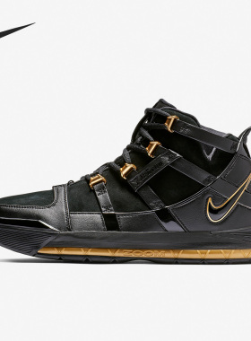 Nike/耐克正品26夏ZOOM LEBRON III男士缓震实战篮球鞋AO2434-001