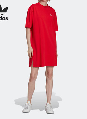 Adidas/阿迪达斯正品夏季三叶草女子运动居家休闲连衣裙HC205