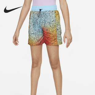 大童女孩时尚 376 休闲运动短裤 Swim Doodle 耐克正品 FZ6363 Nike