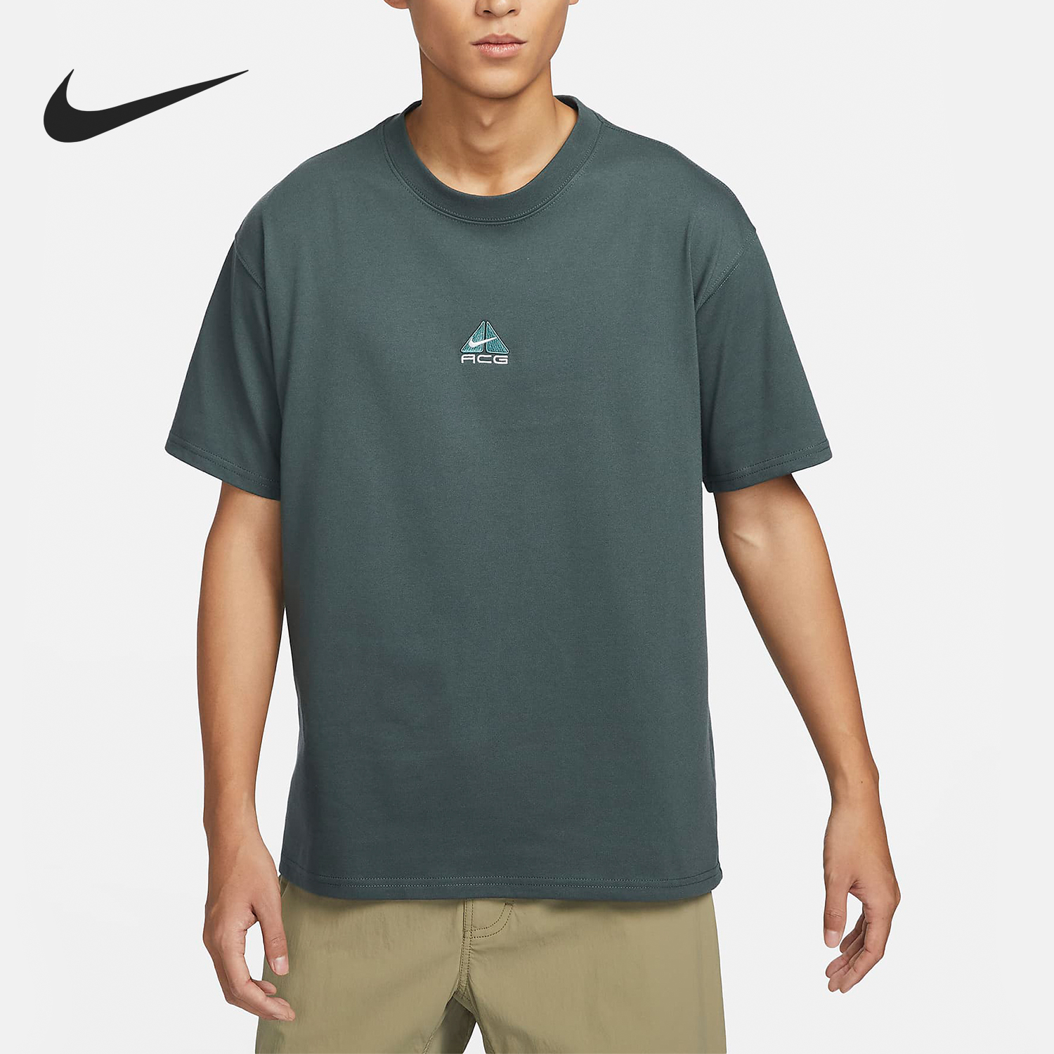 Nike/耐克正品新款男装针织透气圆领短袖T恤DQ1816-338