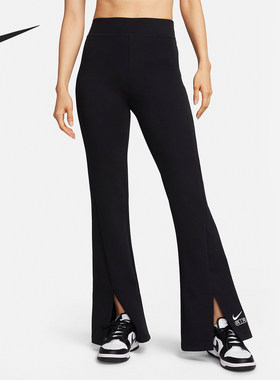 Nike/耐克正品透气休闲新款女士高腰开衩裤脚运动长裤FN1892-010